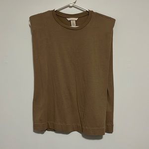 H&M padded shoulder top